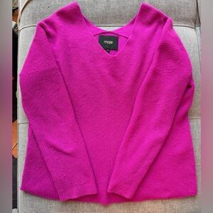 Maje Fuchsia Cashmere Sweater